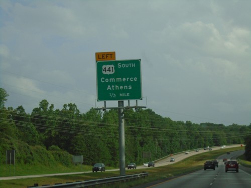 US-23/US-441 South Approaching US-23/US-441 Split