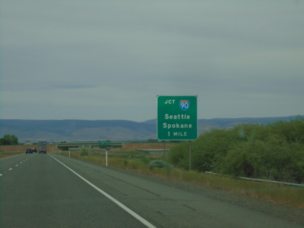 I-82 West Approaching I-90