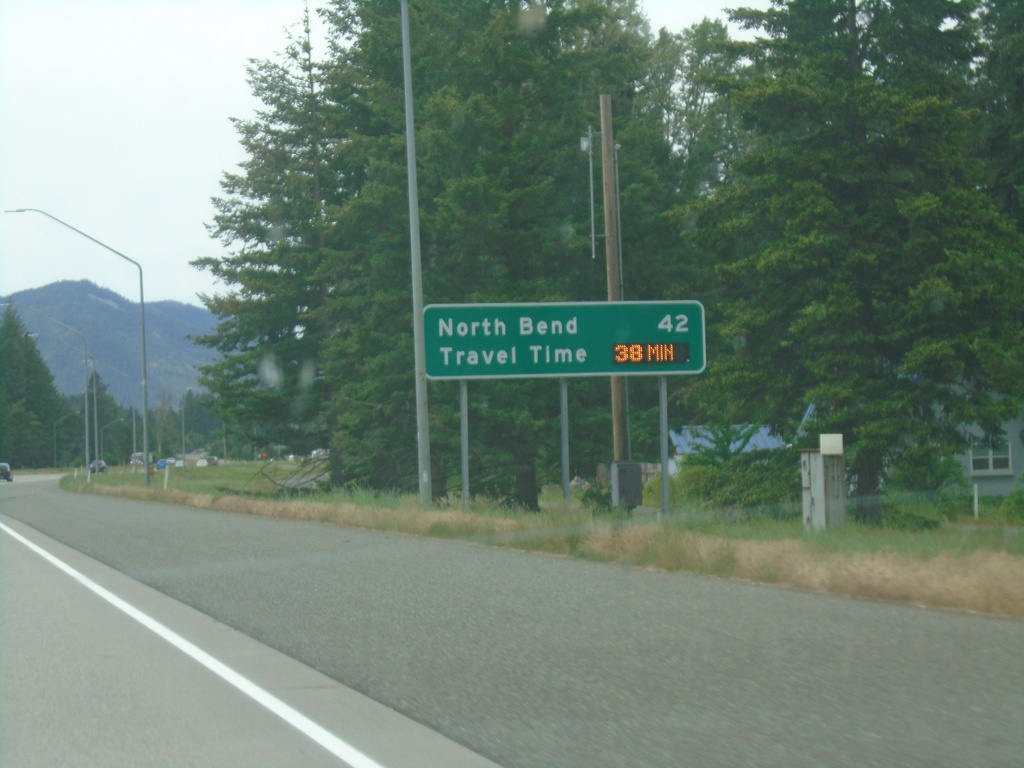 I-90 West - Distance Marker/Travel Time