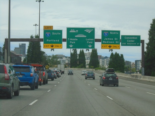 I-90 West Approaching I-5