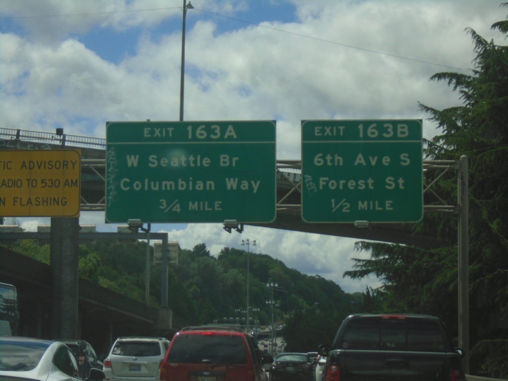 I-5 South - Exits 163B and 163A