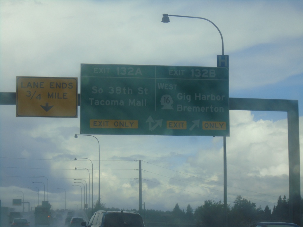 I-5 South - Exits 132B and 132A