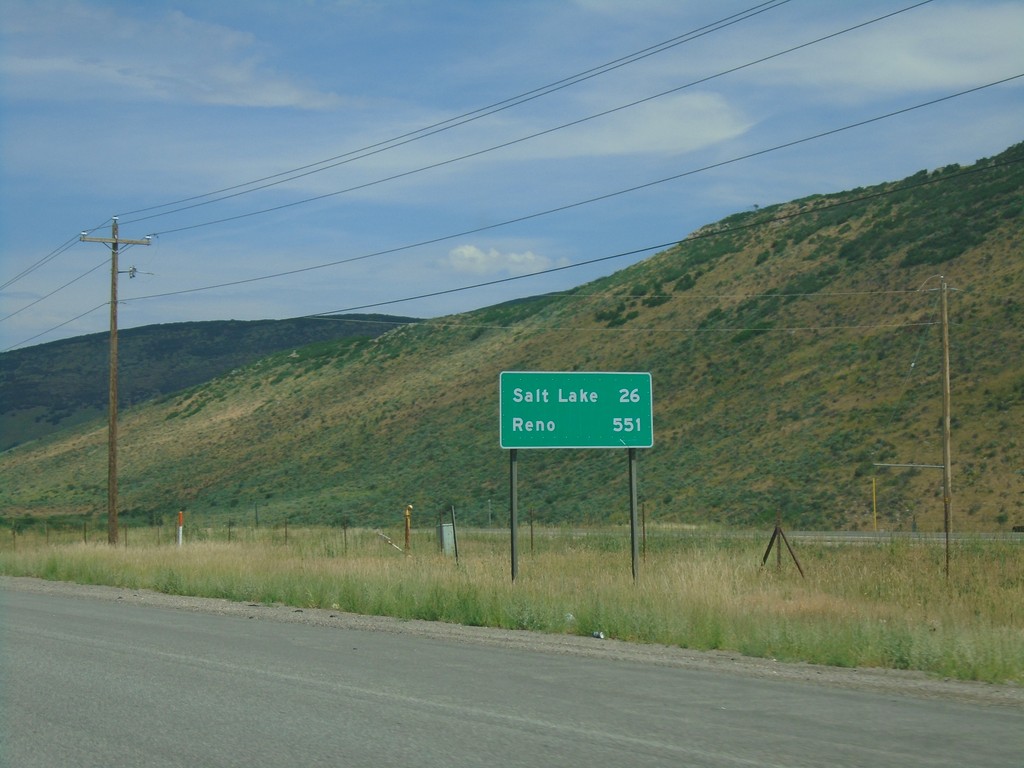 I-80 West - Distance Marker