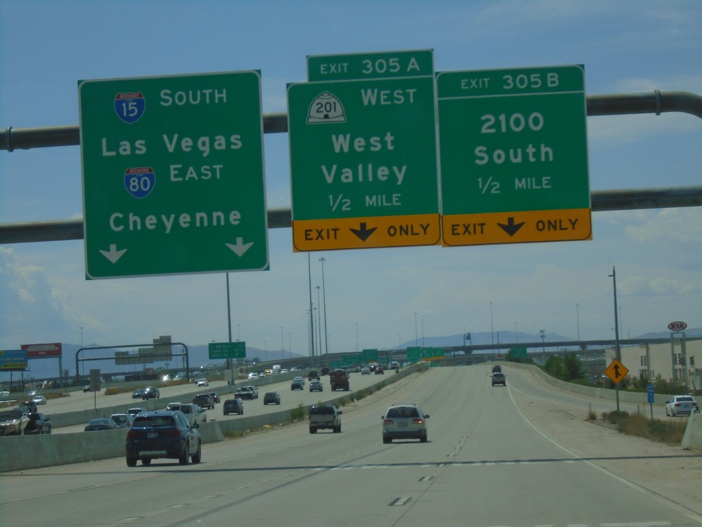 I-15 South/I-80 East Ramps at Exit 305A-B