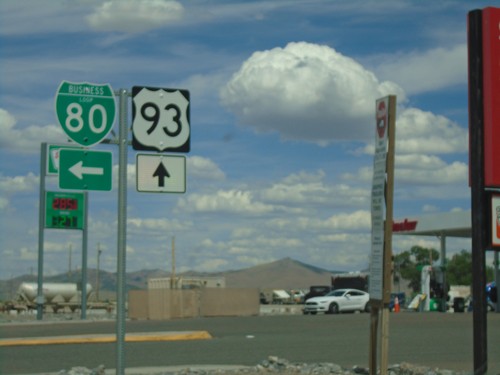 US-93 North at BL-80 and NV-233