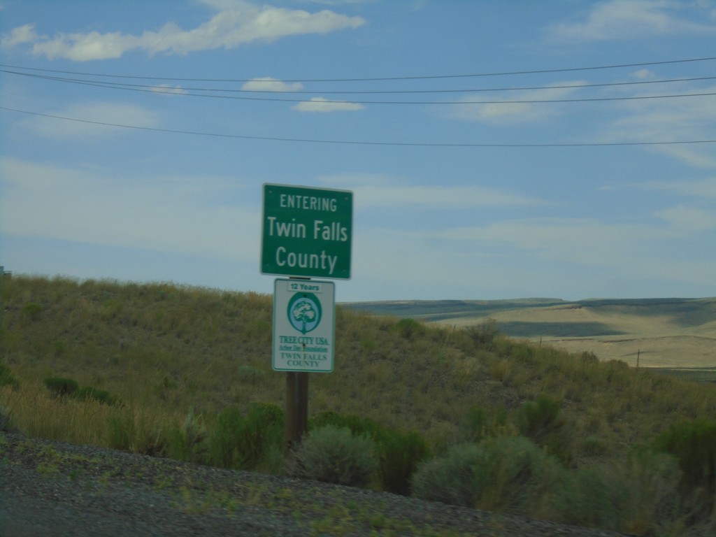 US-93 North - Entering Twin Falls County