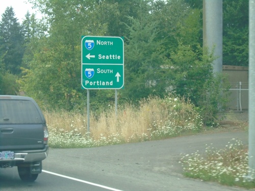 End WA-502 West at I-5