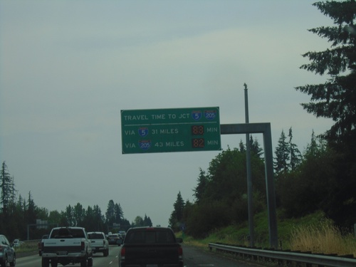 I-5 South - Travel Time To I-5/I-205 Junction in Tualatin