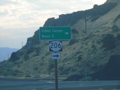 OR-206 East Approaching Biggs-Rufus Highway Junction