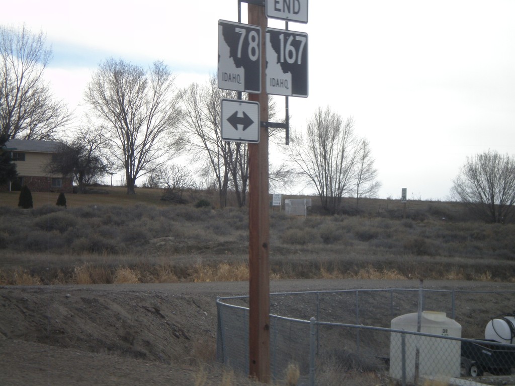 End ID-167 West at ID-78