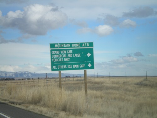 ID-167 East at Mountain Home AFB Grand View Gate