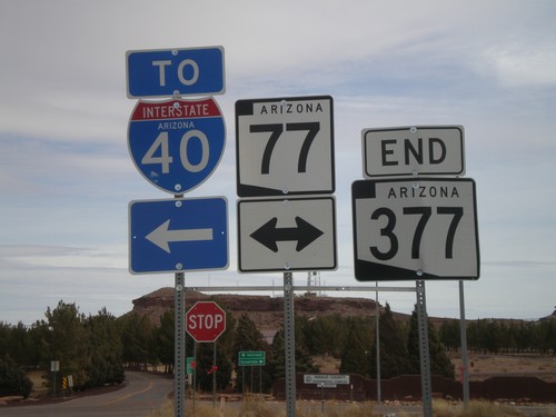 End AZ-377 at AZ-77