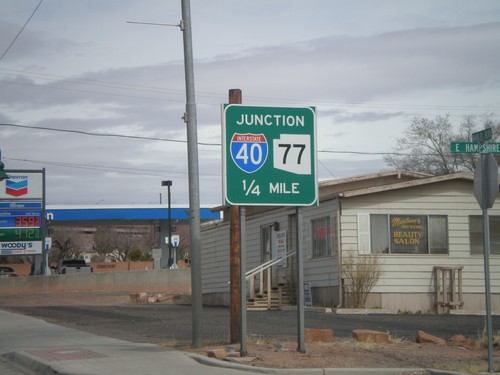 AZ-77 North/BL-40 East Approaching I-40