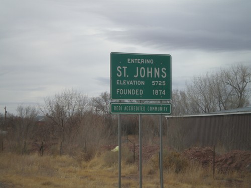 US-191 South/AZ-61 West - Entering St. Johns