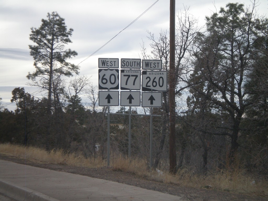 US-60 West/AZ-260 West/AZ-77 South