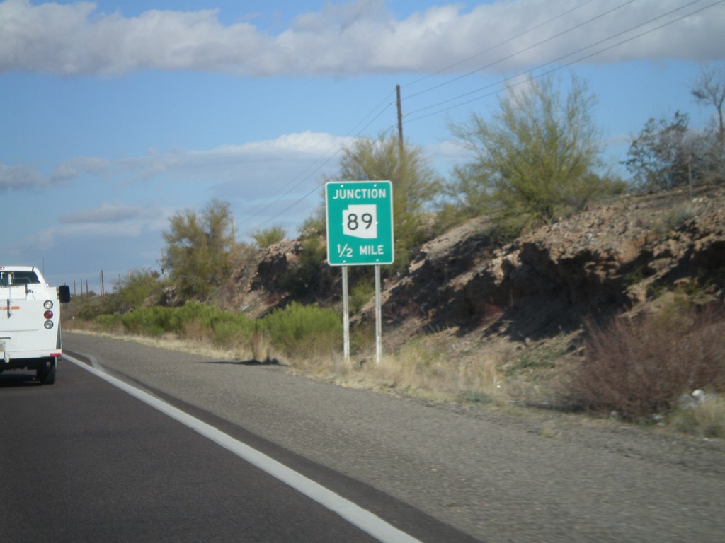 US-93 North Approaching AZ-89