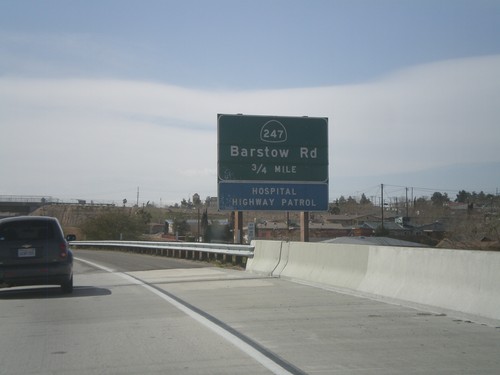 End I-40 West Approaching I-15 Exit 183