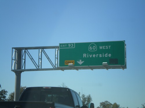 I-10 West Approaching CA-60