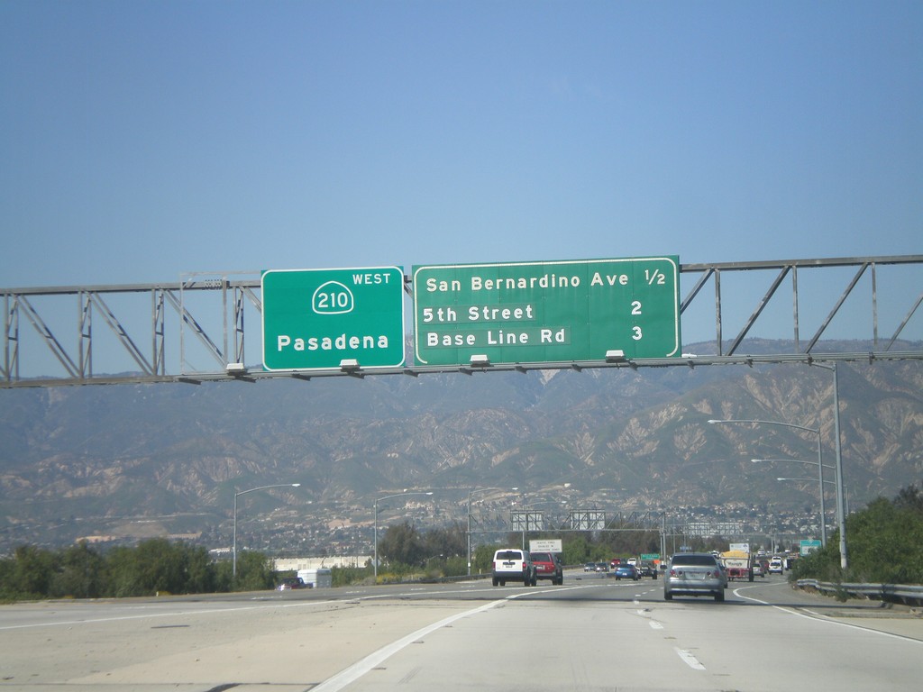 CA-210 West - Next 3 Exits