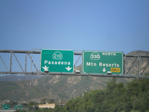 CA-210 West Approaching Exit 81