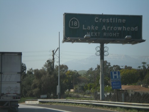 CA-210 West Approaching Exit 76