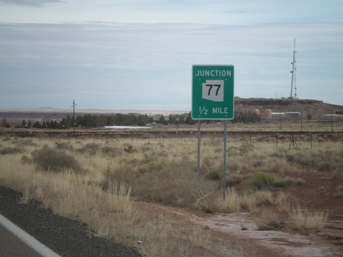 AZ-377 North Approaching AZ-77