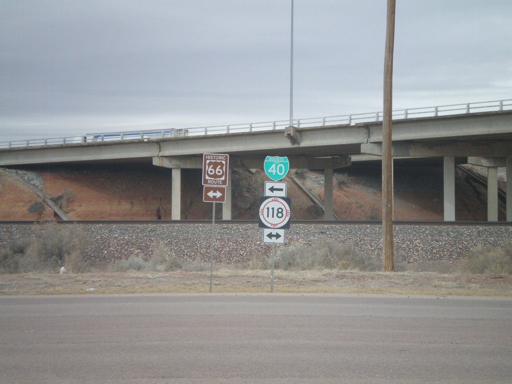 I-40 East Exit 26 offramp at NM-118