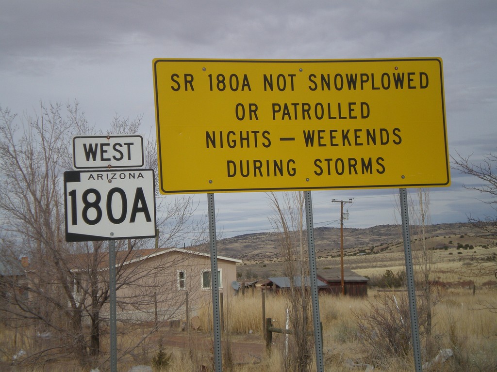 AZ-180A West - Winter Driving Warning