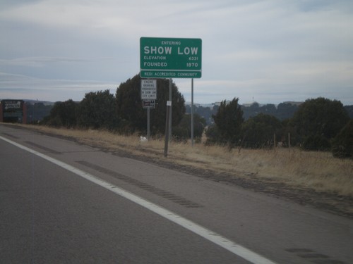 US-60 West - Entering Show Low