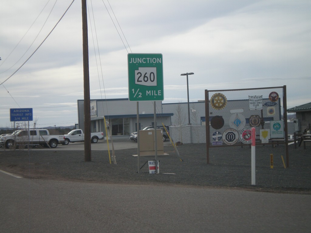 US-60 West/AZ-77 South Approaching AZ-260