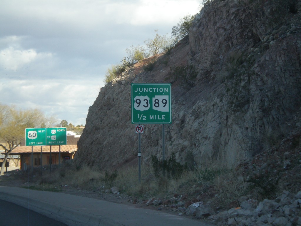 US-60 West Approaching US-93