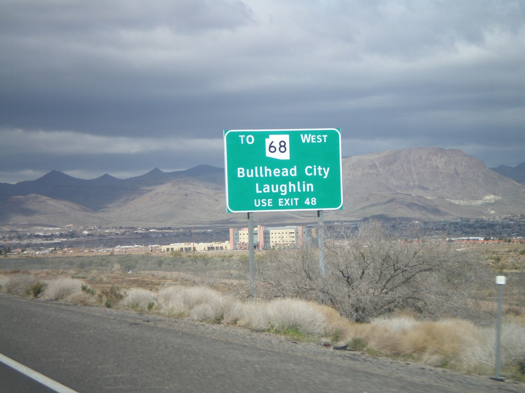 I-40 West - AZ-68 Traffic Use Exit 48