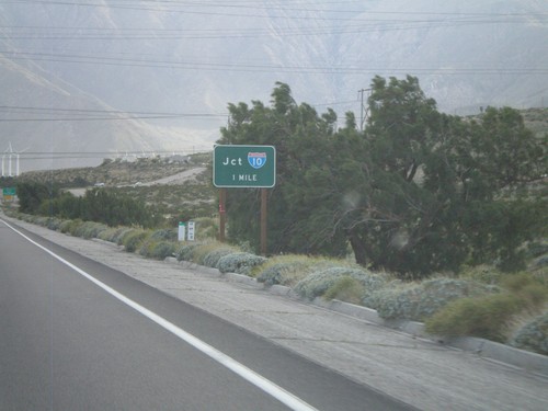 CA-62 West Approaching I-10