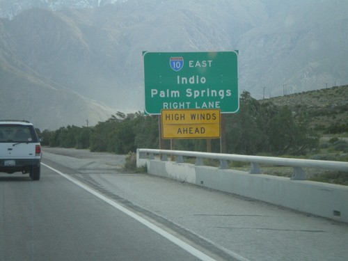 End CA-62 Approaching I-10