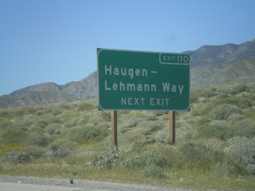 I-10 West Approaching Exit 110