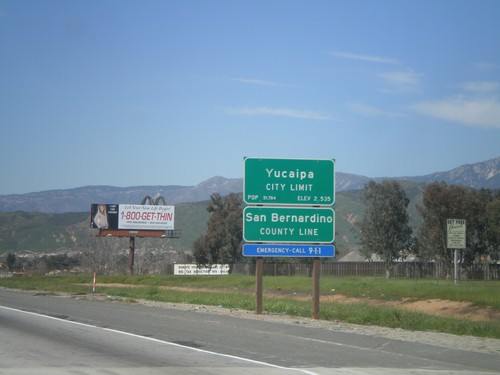 I-10 West - San Bernardino County Line