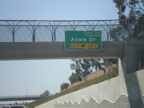 CA-210 West Approaching Exit 70