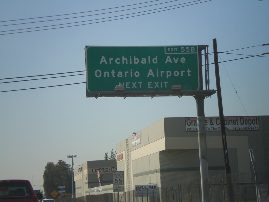 I-10 West Approaching Exit 55B