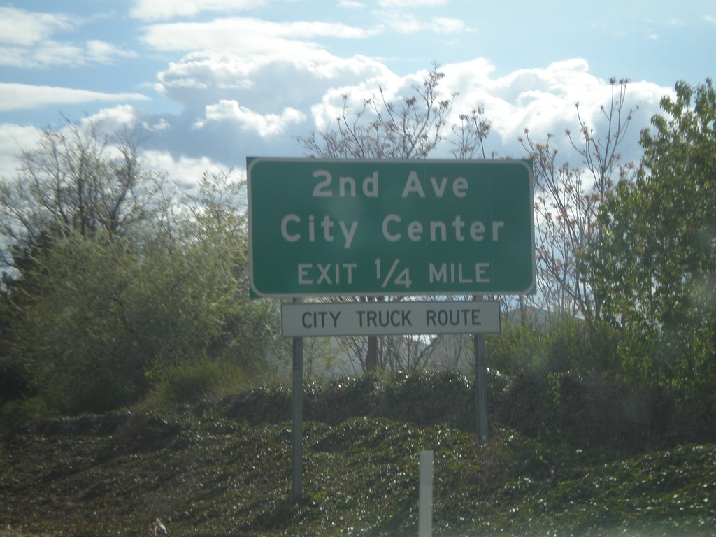 US-12 West Approaching 2nd Ave. Interchange