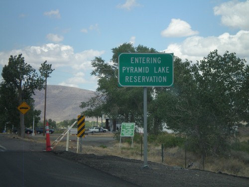 Entering Pyramid Lake Indian Reservation - NV-427 East