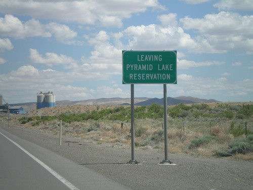 NV-427 South - Leaving Pyramid Lake Indian Reservation