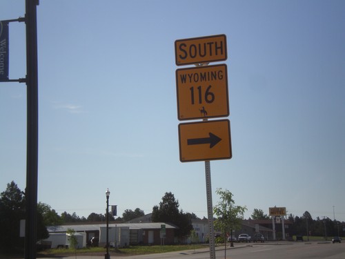 US-16 West/WY-116 South at WY-116 South