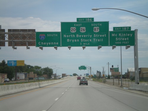 I-25 South - Exits 186 and 187