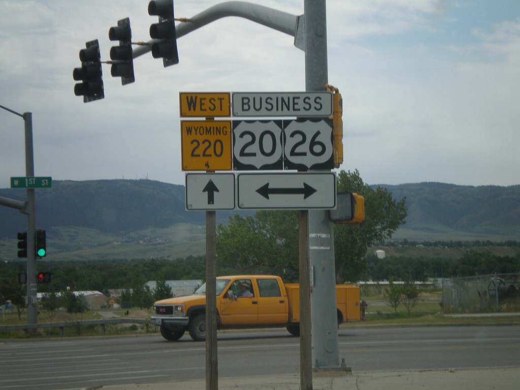 WY-220 West at Business US-20/Business US-26