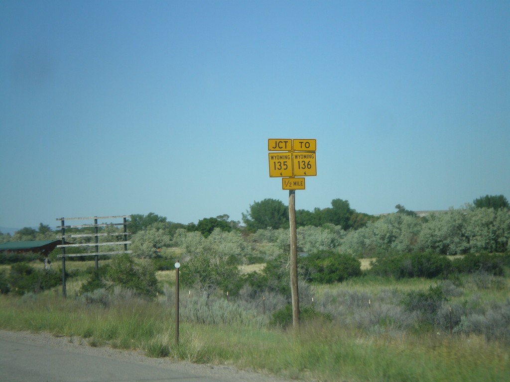 WY-789 North Approaching WY-135/To WY-136