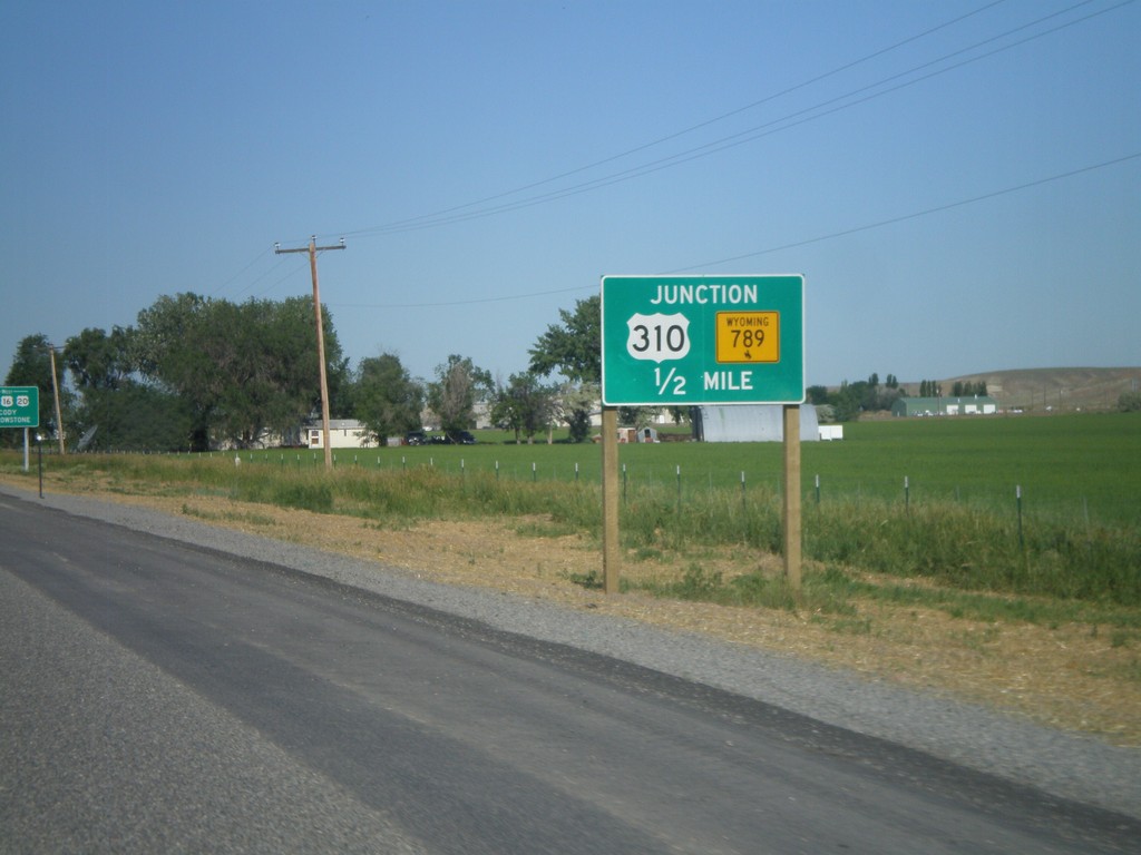 US-14/US-16/US-20 West/WY-789 North at US-310/WY-789 North