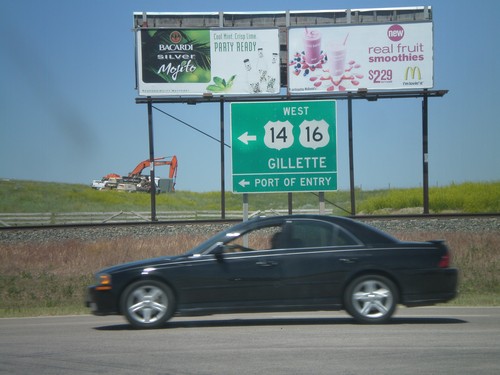 I-90 East at WY-51/US-14/US-16