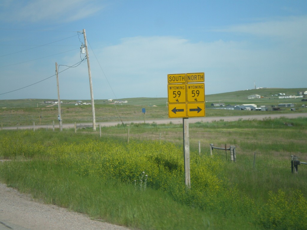 WY-450 West Approaching WY-59