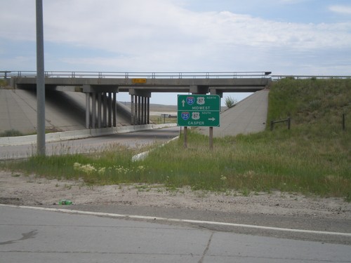 Begin WY-387 North at I-25