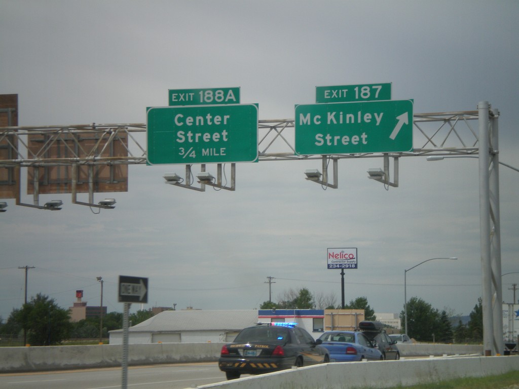 I-25 North - Exits 187 and 188A